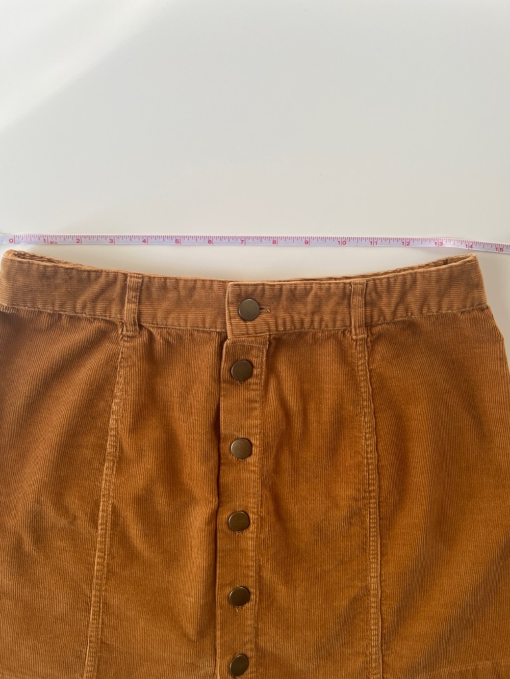 BONGO Rust Brown Corduroy Button-Front Mini Skirt - Picture 7 of 9